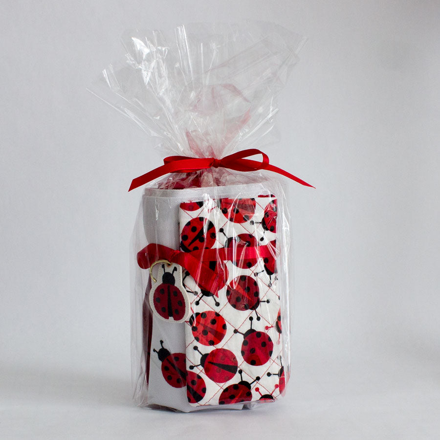 Ladybug Tote Gift Set | Tote, Eyeglass Case & Key Ring | Ladybug