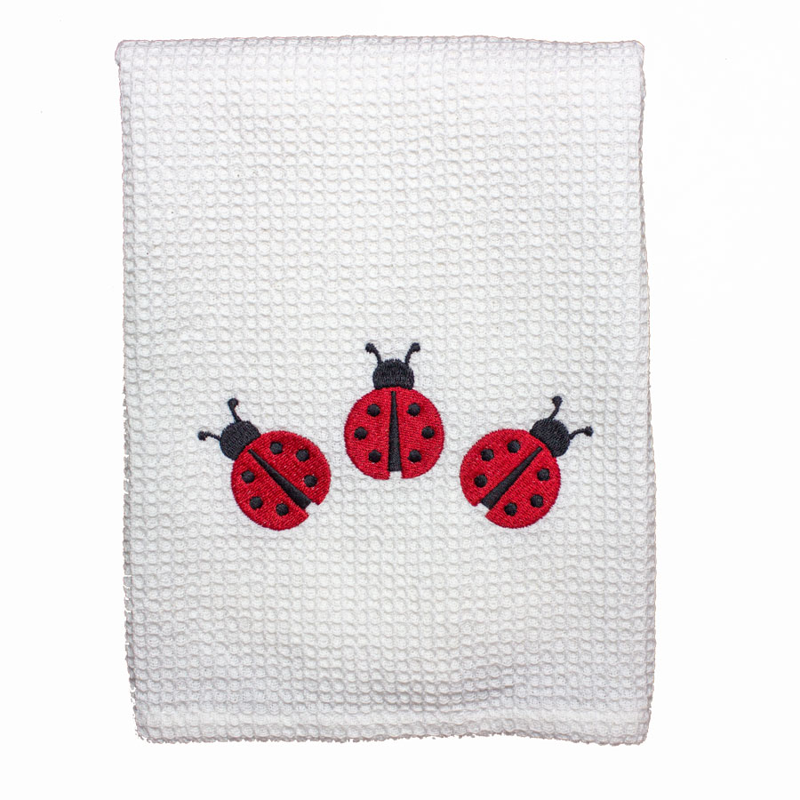 Daisy Ladybug Welcome – Kitchen Tea Towel