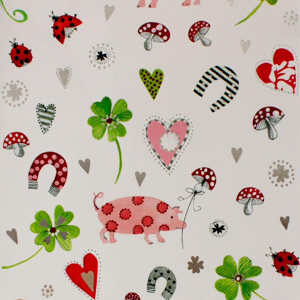 Lucky Ladybug Wine and Bottle Gift Bag