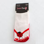 JazzyToes Ladybug Flip Flops Socks (12-24 months)