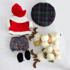 Muffy Santas Workshop Outfit with LuLu Reindeer and Lulu's bed
