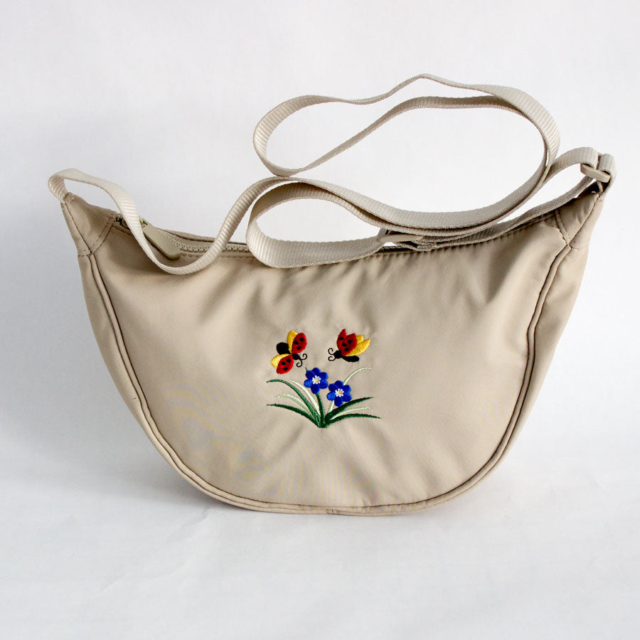 Embroidered Ladybug Crossbody Bag