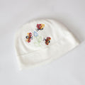 Newborn Ladybug Beanie with Blue Rose