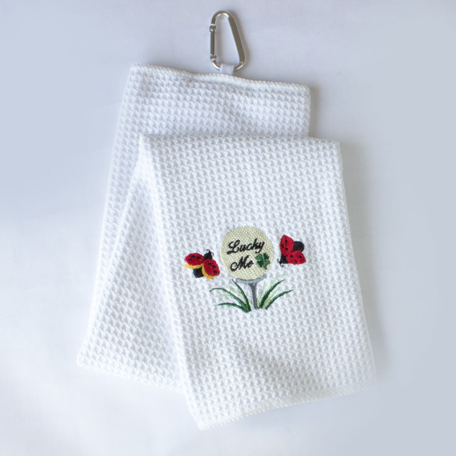 Lucky Me Ladybug Golf Towel