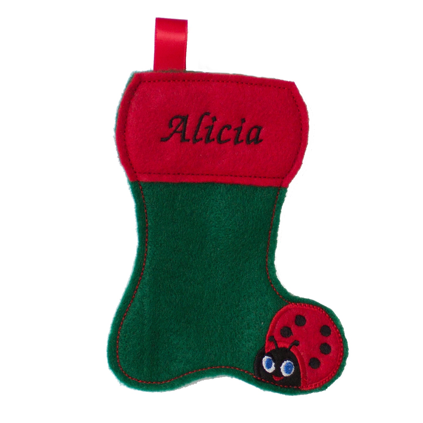 Ladybug Christmas Stocking