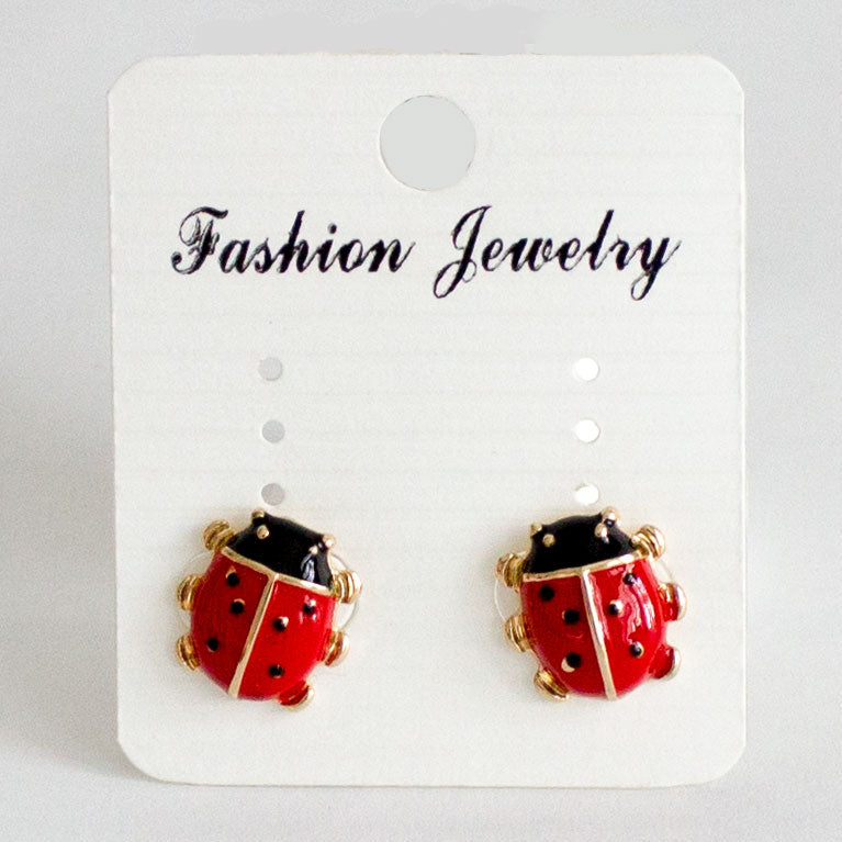 Ladybug Post Earrings