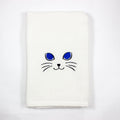 Cat Face Embroidered Kitchen Tea Towel