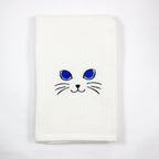 Cat Face Embroidered Kitchen Tea Towel