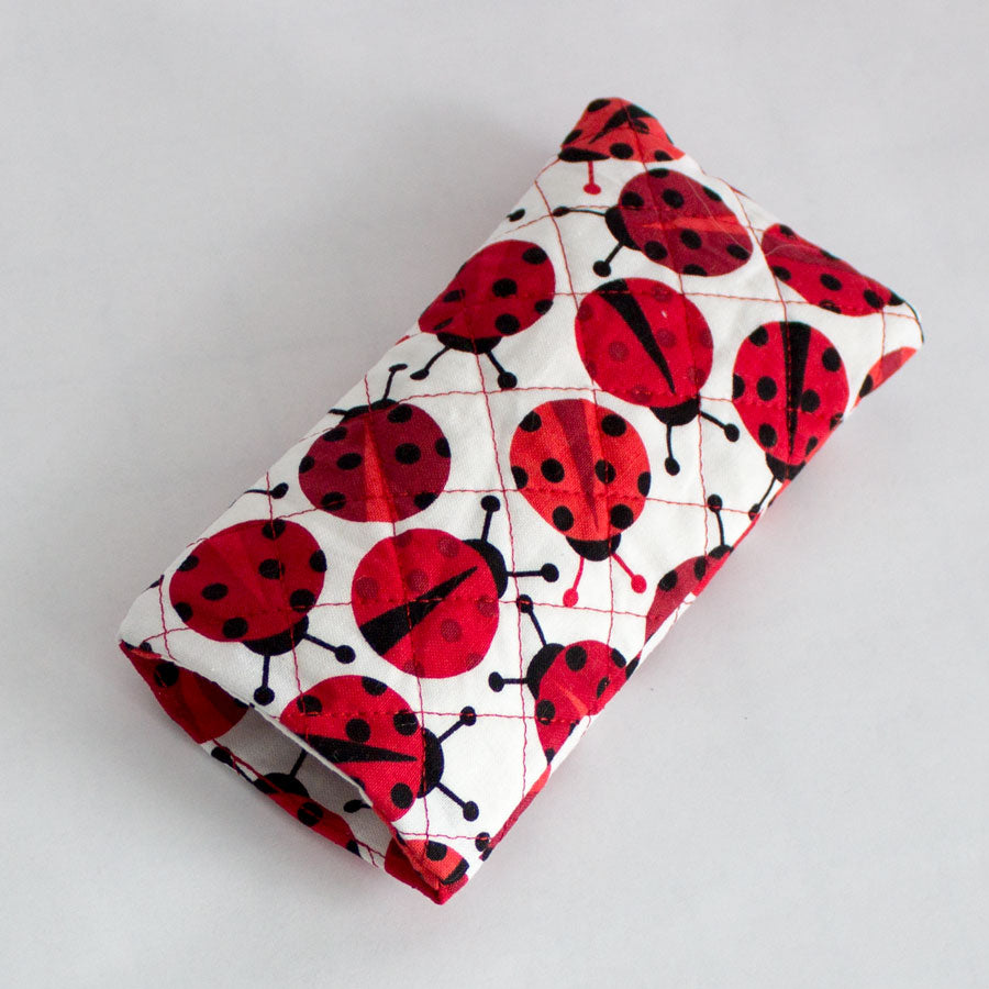 Ladybug Quilted Eyeglass Case