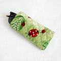 Lucky Ladybug Quilted Eyeglass Case in Green