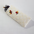 Happy Ladybugs Creme Quilted Eyeglass Case