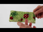 Lucky Ladybug Quilted Eyeglass Case in Green