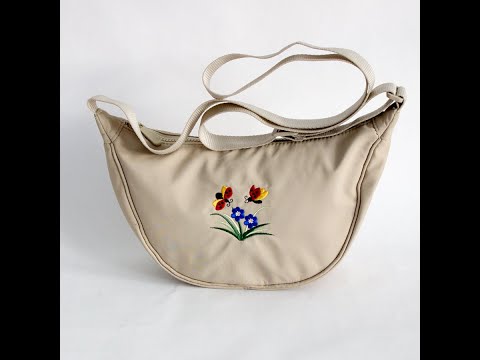 Embroidered Ladybug Crossbody Bag