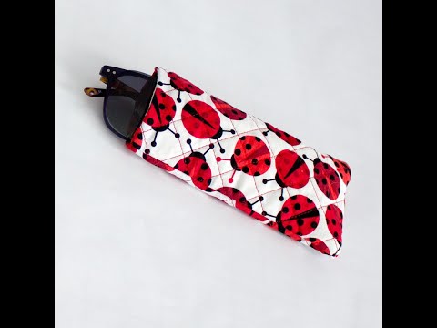 Ladybug Quilted Eyeglass Case